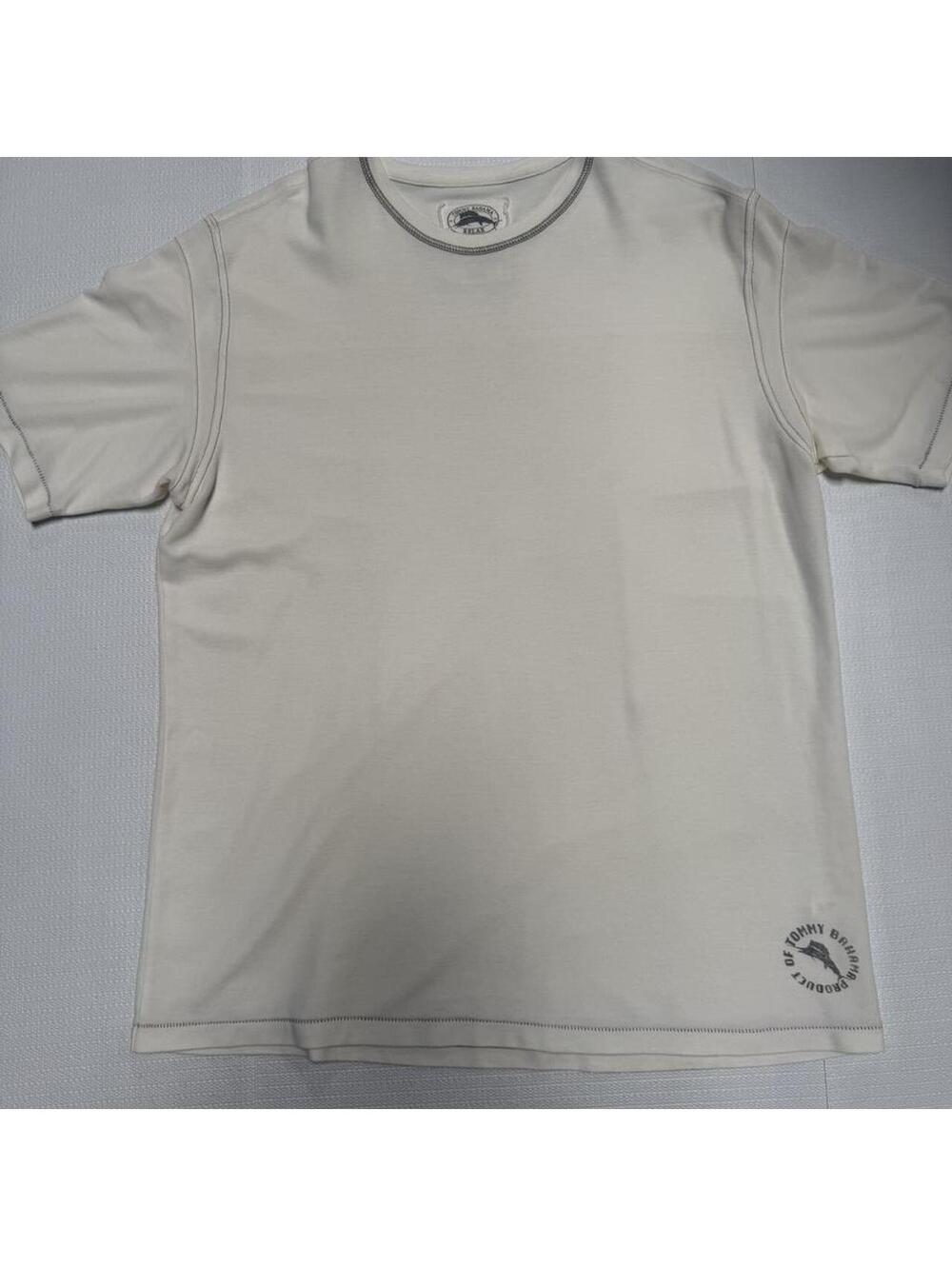 Tommy Bahama Men's Cream and White Tshirt